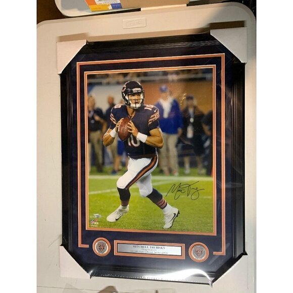 Mitchell Trubisky Autograph Signed Chicago Bears 16x20 Photo Framed Fanatics - Picture 1 of 4